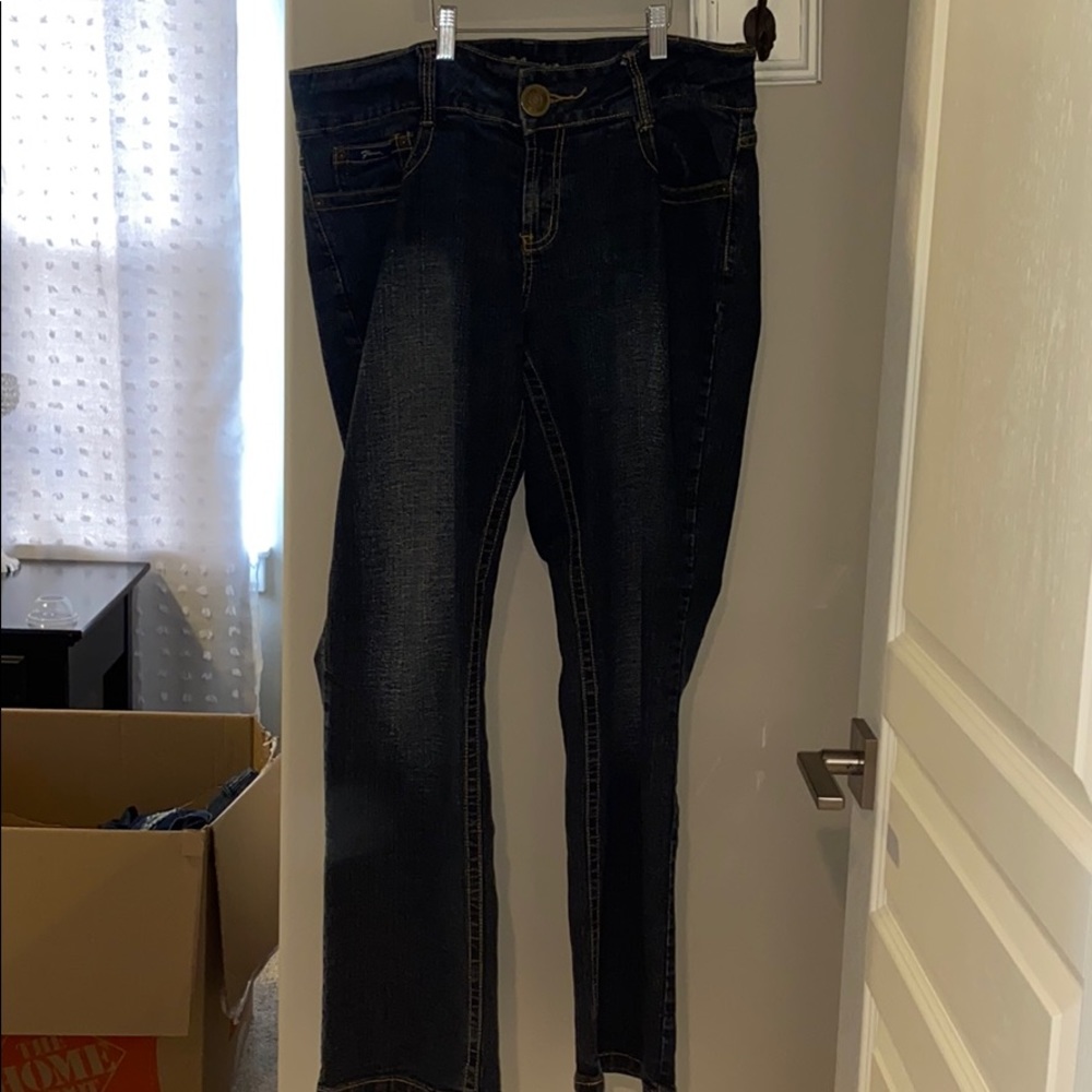 Dark wash bootcut jeans